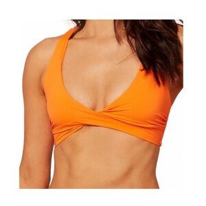 L*Space Halter Bikini Top in Orange.